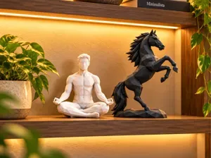 Low Poly Rearing Horse | Dynamic Horse Statue