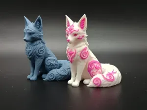 Multicolor Starlight Fox Figurine
