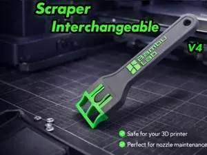 Interchangeable Scraper - Bambu Lab v4
