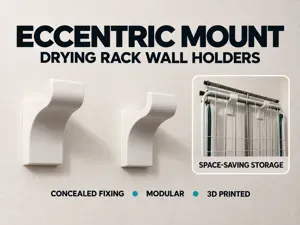 Drying Rack Wall Hooks – Eccentric Mount