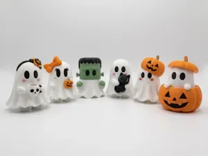 Mini Ghost Set – 6 Cute Halloween Figures
