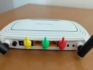 Ethernet dust cover with visual F**kWall