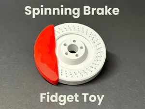 Brake Caliper Fidget Toy |Spinning Disc Mechanism