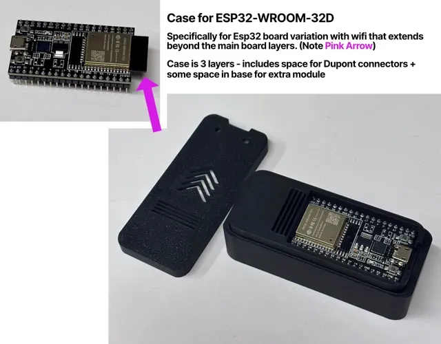Case for ESP32-WROOM-32D board with longer Wifi — Image 7 of 7