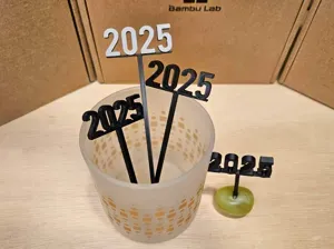 New Year 2025 Drink Stir / Food Pick