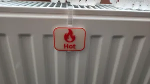 Thermoactive sign for a radiator