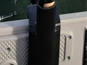 Fishing rod holder for boat (upright mount)