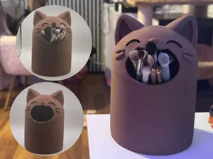 Cute Cat Pen Holder – Open Mouth Desk Organizer