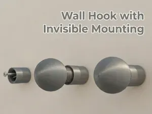 Minimalist Wall Ball Hook with Invisible Mounting
