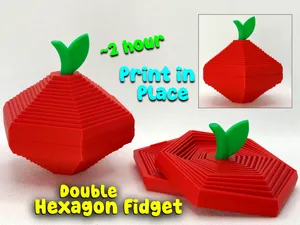 Apple Hexagon Fidget / Double Sided Hex (~2 hours)