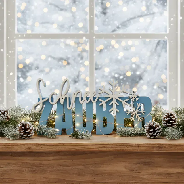 00125 Schriftzug Schneeflockenzauber — Фото 3 из 3