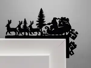Christmas Door Decoration – Reindeer Silhouette