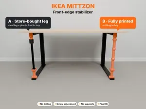 IKEA MITTZON Desk Stabilizer - Adjustable Brace