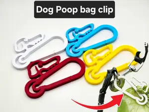 Dog Poop Bag Clip – With Built-in Carabiner