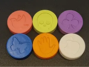 Colorful Retro Party Tokens 02