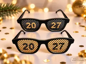Party Glasses New Year Sylvester 2027 Perforated