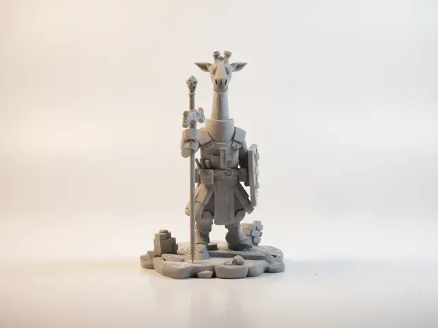 Giraffe Templar Knight with Sword and Shield STL — Фото 2 из 4