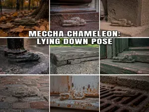 Meccha Chameleon: Lying Down Pose Character