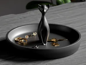 Black Cat Jewelry Tray