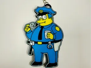 Chief Clancy Wiggum, simpson, keychain