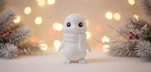 Simple Penguin with Cozy Scarf Christmas Figure