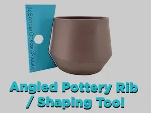 Angled Pottery Rib / Shaping Tool
