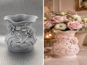 Classic Rose Bouquet Decorative Vase