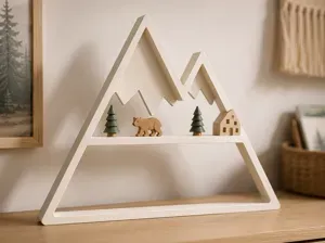 Mountain Display Shelf – Wall & Tabletop Decor