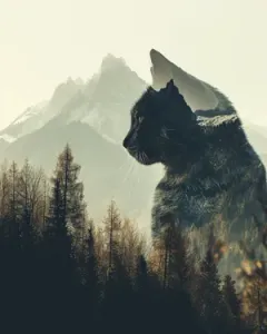 Chat Montagne Filigrane HueForge