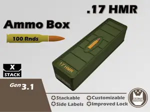 Ammo Storage Box 17 HMR 100 Rounds