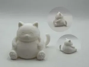 Fat Happy Cat – chubby sitting kitty