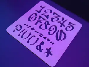 Graffiti Style Numbers & Symbols Stencil