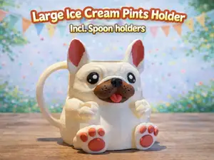Cute French Bulldog Ice Cream Pints Holder