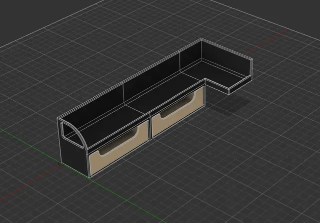 Wall-Mounted Corner Bathroom Shelf with Drawers — Image 3 of 6