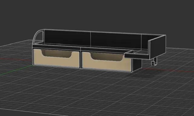Wall-Mounted Corner Bathroom Shelf with Drawers — Image 6 of 6