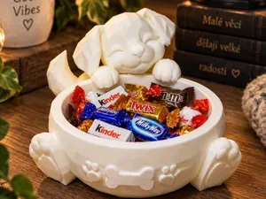 Cute Puppy Candy Bowl – Dog Treat & Snack Holder