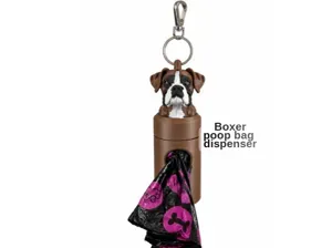 Boxer - Poop Bag Dispenser Dog Leash Clip