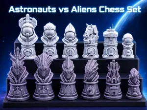 Astronauts vs Aliens Chess Set