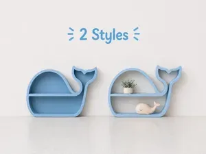 Whale Shelf | Coastal Ocean Decor Display Shelf