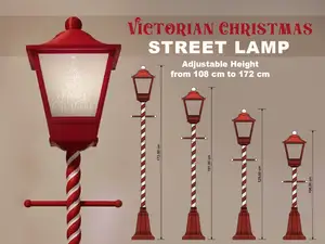 Victorian Christmas Street Lamp Candy Cane Lantern