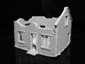 War Scene Model - Ruined House