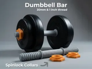 Dumbbell Bar with Spinlock Collars - 30mm & 1 inch
