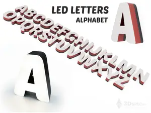 3D LED Letters – Complete Alphabet (A-Z)
