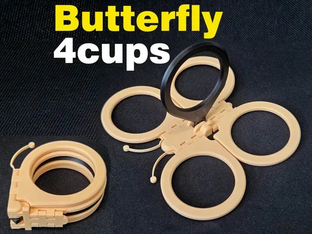Butterfly 4Cups Carrier foldable — Image 2 of 8