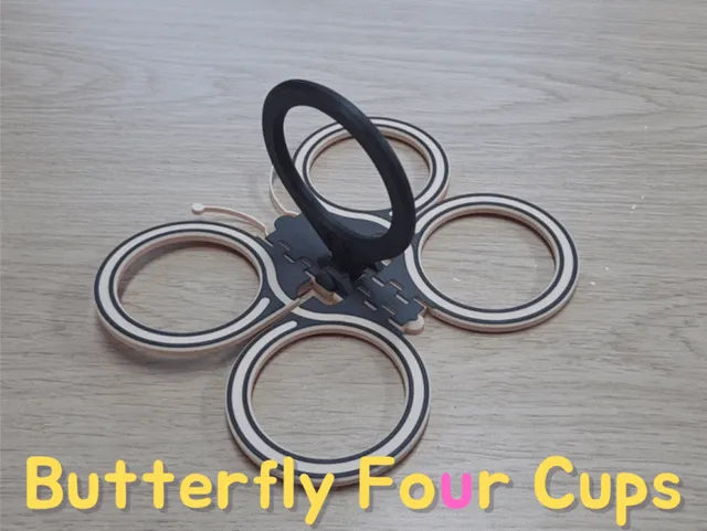 Butterfly 4Cups Carrier foldable