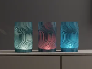 Modern Lamp. Wireless RGB lampshade. Easy print