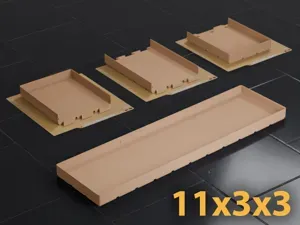 Gridfinity 11x3 Bin 3U A1 Mini Dovetail Split Fit