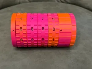Cryptex Puzzle Container - 40mm Diameter - 4 dials