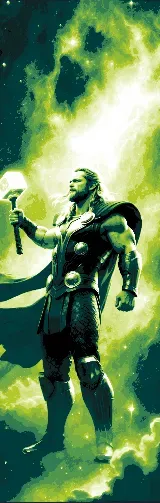 Set of 3 Bookmarks of Fan Art of the Marvel Universe - Thor, Loki and the Hulk — Фото 3 из 5
