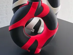 Reimagined Art: Hollow Vase with abstract relief